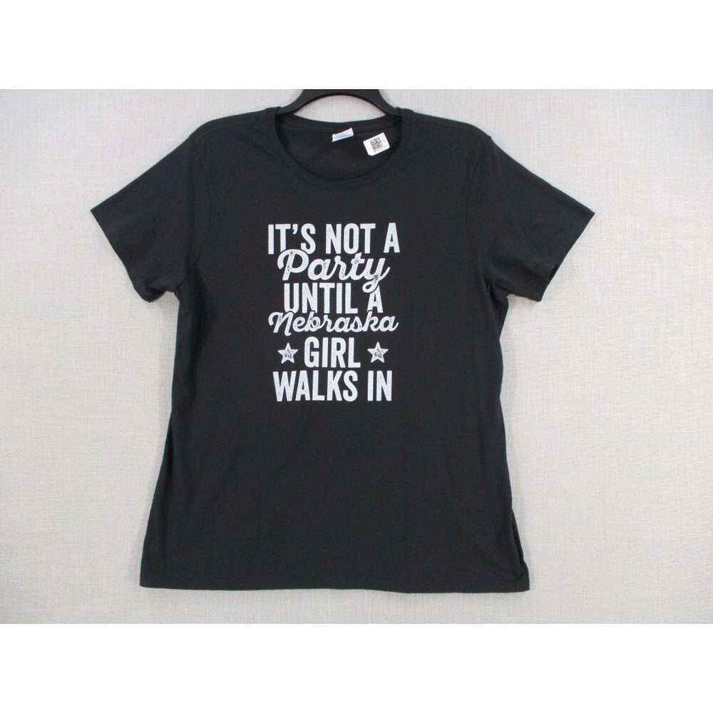 Nebraska-Themed Black T-Shirt XL By Port & Company‎